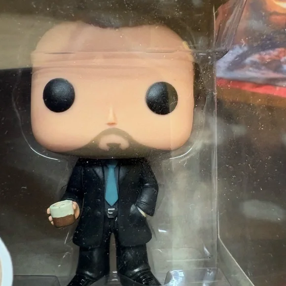 Funko Pop Supernatural Crowley with Black Suit and Blue Tie - Picture 2 of 5